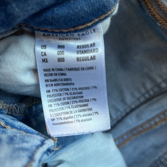 American Eagle super high waist jeggings, size 000 - Picture 5 of 7